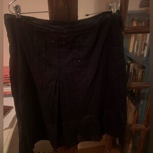 Cute Black A Line Pleated Skirt Size 8